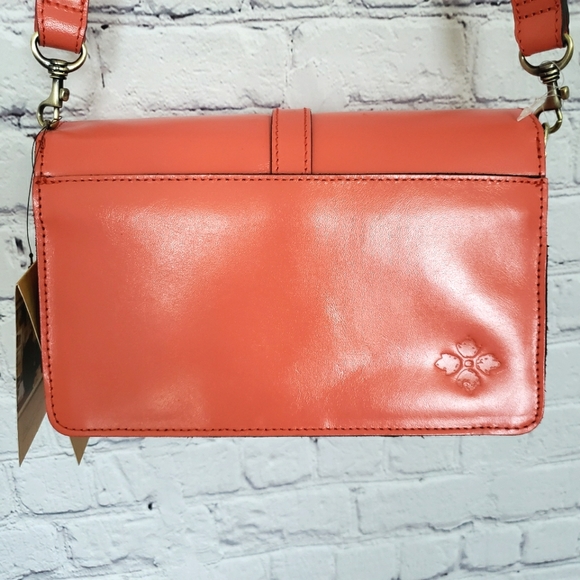 PATRICIA NASH Maribel Coral Leather Crossbody Handbag--NWT - Picture 4 of 14